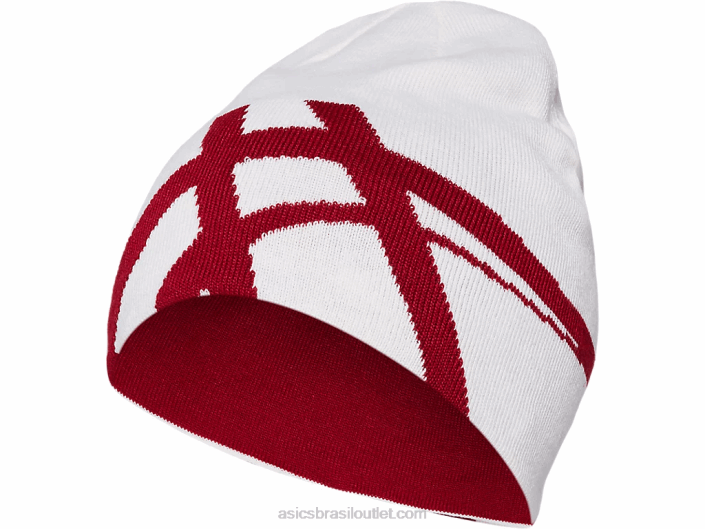 conjunto de luvas de gorro unissex 462T837 bétula/cranberry Asics