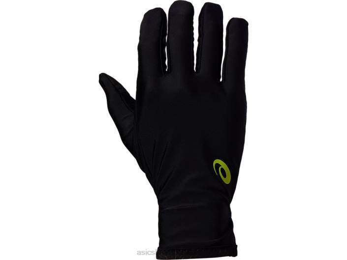 luvas de corrida unissex 462T257 raspas de limão/preto de desempenho Asics