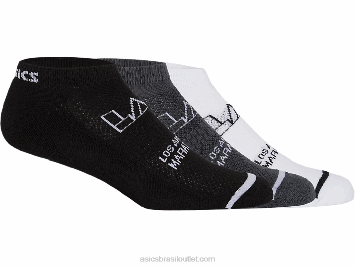 almofada baixa pacote com 3 lam 462T1369 preto/branco/cinza Asics