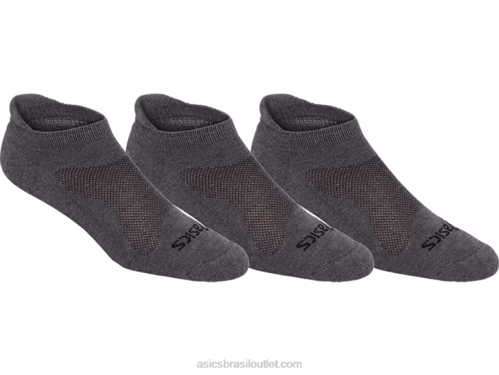 almofada de corte baixo (pacote com 3) 462T577 urze cinza Asics