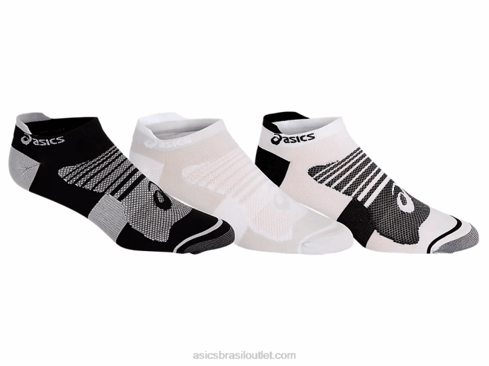 lyte rápido masculino mais 3pk 462T1610 branco/preto brilhante Asics