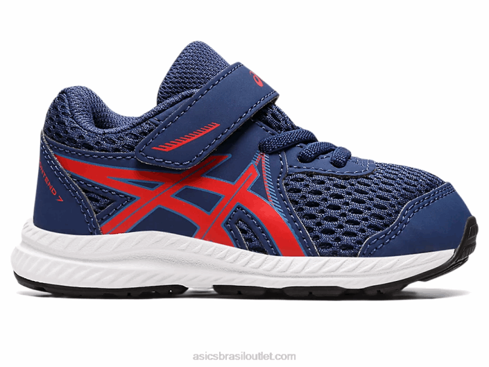 conte 7 tamanho infantil 462T4390 oceano profundo/vermelho clássico Asics