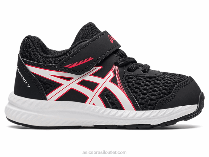 conte 7 tamanho infantil 462T4523 preto/vermelho elétrico Asics