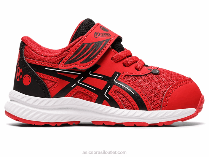 conte 8 pátio de escola de tamanho infantil 462T4412 clássico vermelho/preto Asics