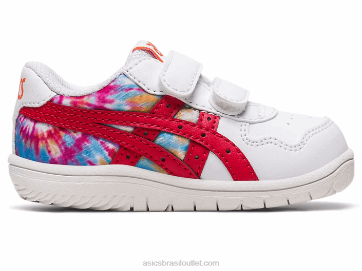 tamanho infantil do japão 462T4329 branco/vermelho clássico Asics