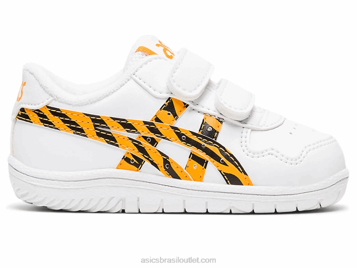 tamanho infantil do japão 462T4443 branco/companheiro amarelo Asics