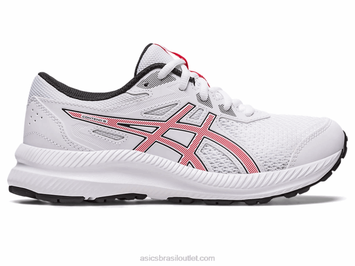 competir escola 8 série 462T4281 branco/vermelho elétrico Asics