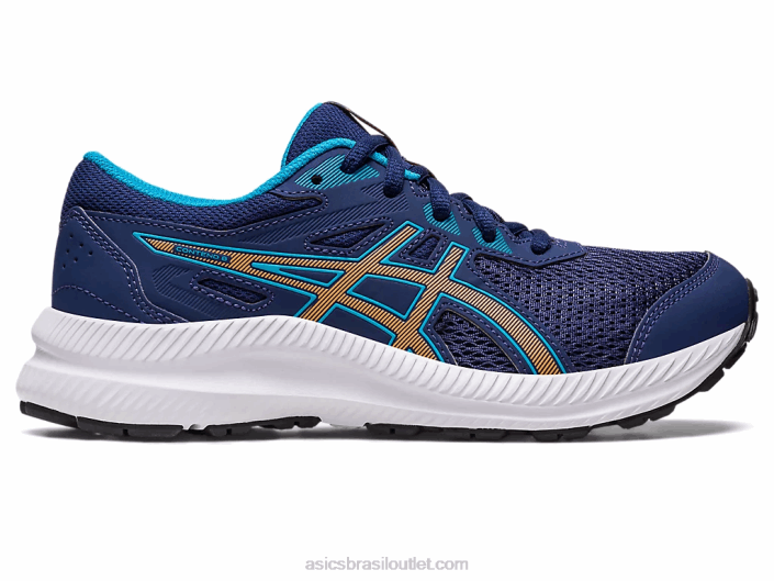 competir escola 8 série 462T4286 azul índigo/pêssego sol Asics