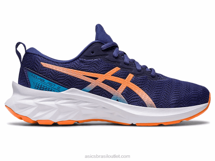 escola novablast 2 série 462T4277 azul índigo/pêssego sol Asics