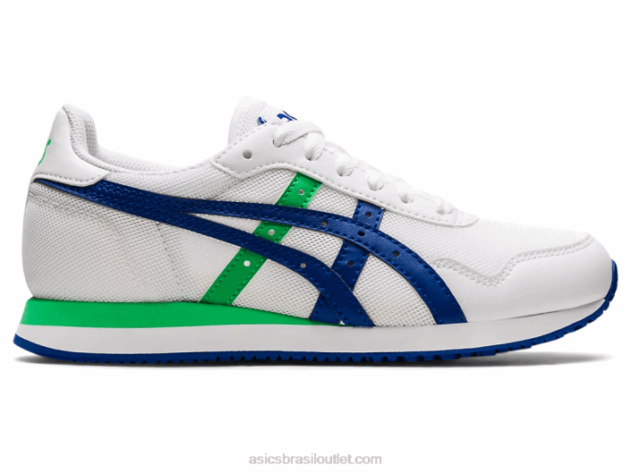 escola primária corredor tigre 462T4500 branco/azul monaco Asics