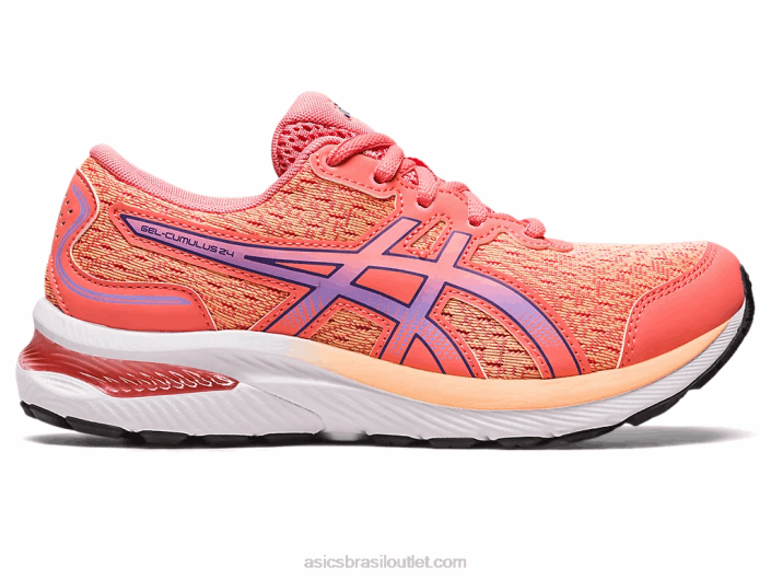 gel-cumulus escola de 24 anos 462T4236 mamão/roxo empoeirado Asics