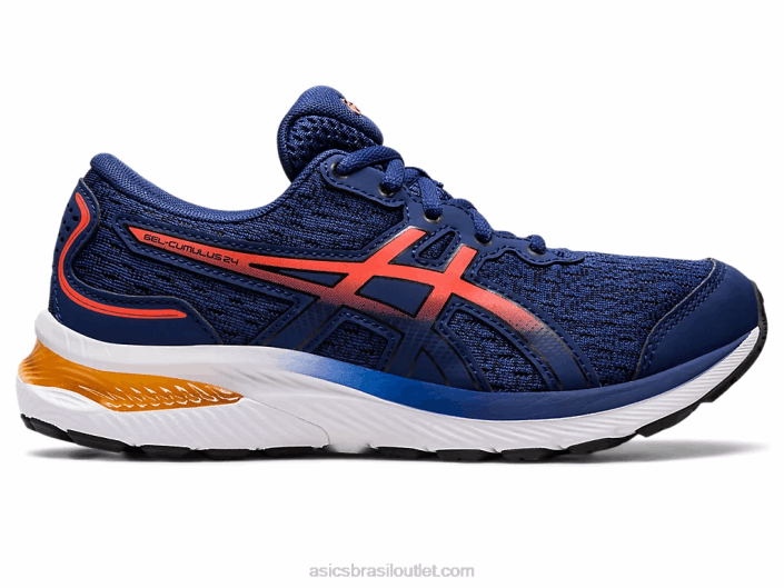 gel-cumulus escola de 24 anos 462T4364 oceano profundo/tomate cereja Asics
