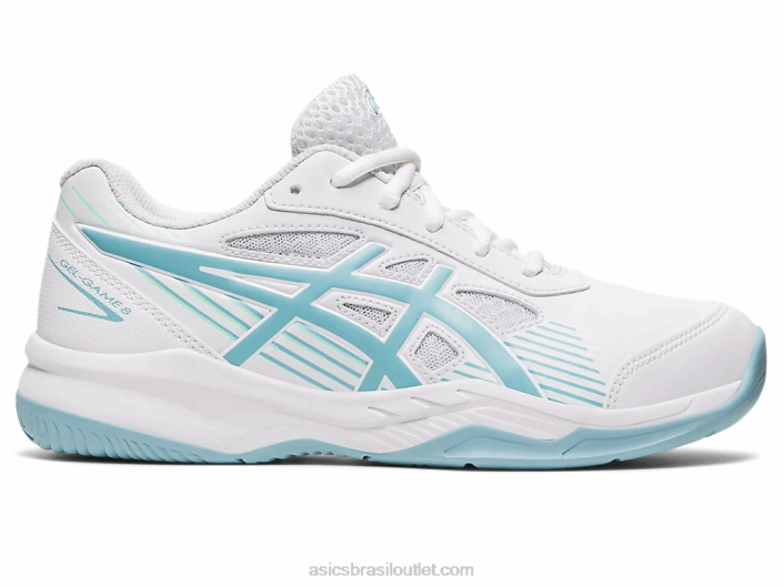 gel-jogo escola 8 série 462T4408 branco/azul fumaça Asics
