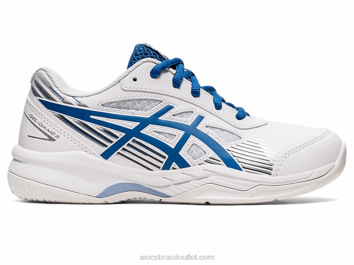 gel-jogo escola 8 série 462T4429 passeio branco/lago Asics