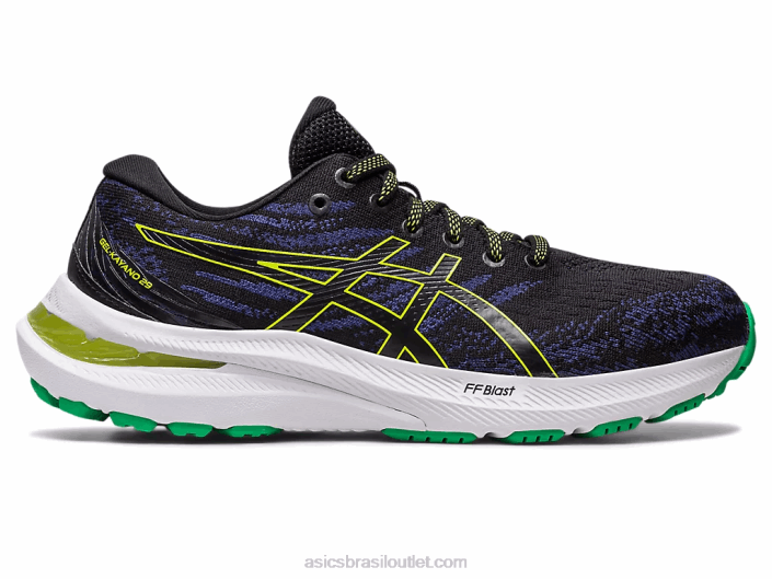 gel-kayano 29ª série 462T4291 raspas de limão preto Asics