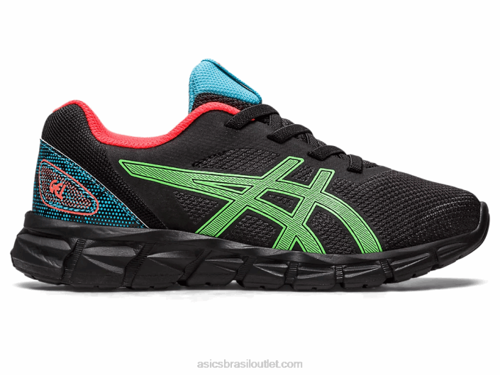 gel-quantum lyte ii pré-escolar 462T4295 lagartixa preta/verde Asics