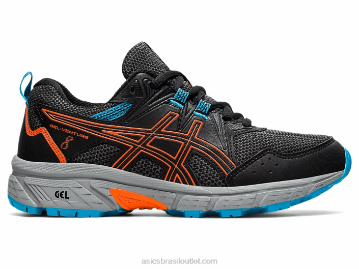 gel-venture 8ª série 462T4496 preto/calêndula laranja Asics