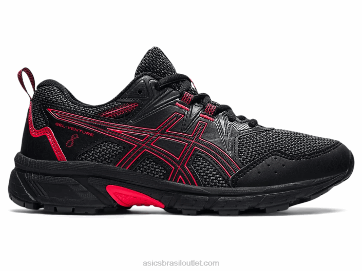 gel-venture 8ª série 462T4508 preto/vermelho elétrico Asics