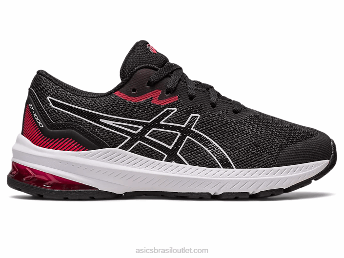 gt-1000 11ª série 462T4255 preto/vermelho elétrico Asics