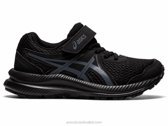 conte 7 pré-escola 462T4413 preto/cinza portador Asics