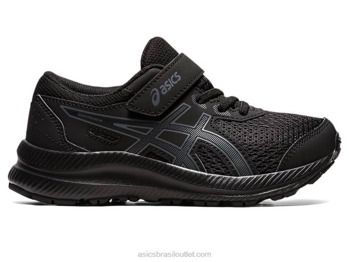 conte 8 pré-escola 462T4393 preto/cinza portador Asics