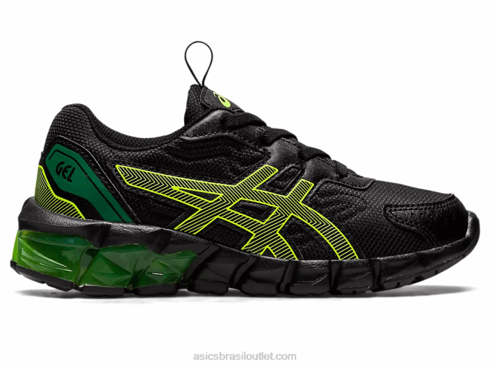 gel-quantum 90 3 pré-escolar 462T4355 preto/amarelo de segurança Asics