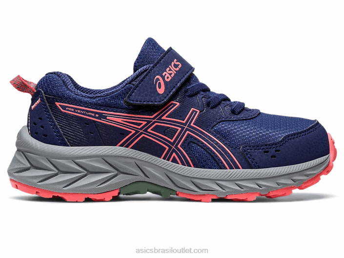 gel-venture 9 pré-escola 462T4218 azul índigo/mamão Asics