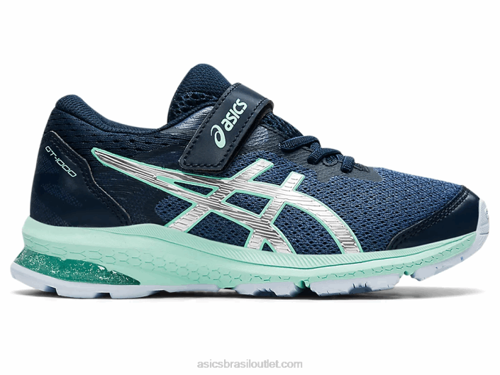 gt-1000 10 pré-escola 462T4506 trovão azul/prata pura Asics