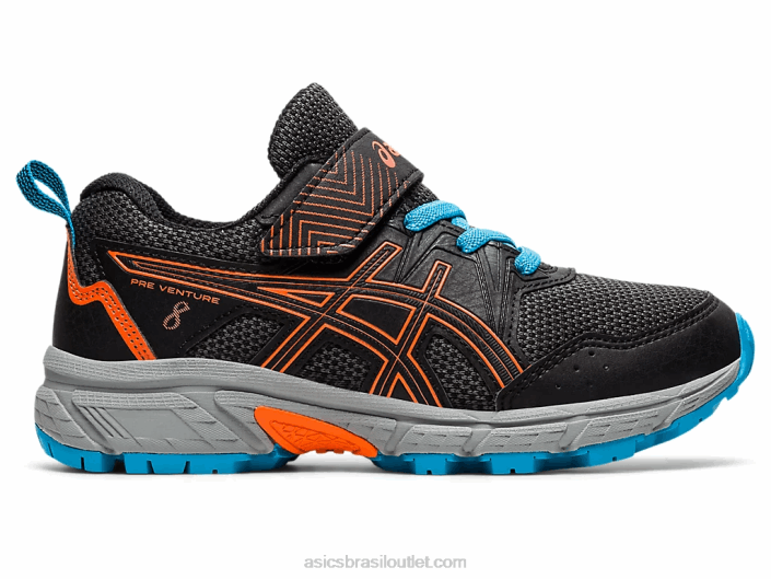 pré empreendimento 8 pré-escola 462T4502 preto/calêndula laranja Asics