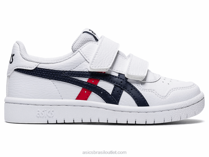 pré-escola do japão 462T4559 branco/vermelho clássico Asics