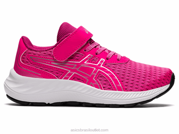 pré excite 9 pré-escola 462T4461 rosa glo/prata pura Asics
