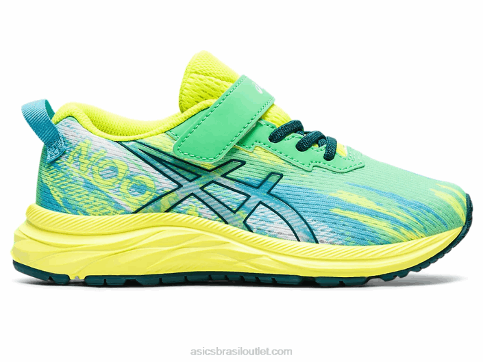 pré noosa tri 13 pré escola 462T4331 nova folha/pinheiro de veludo Asics