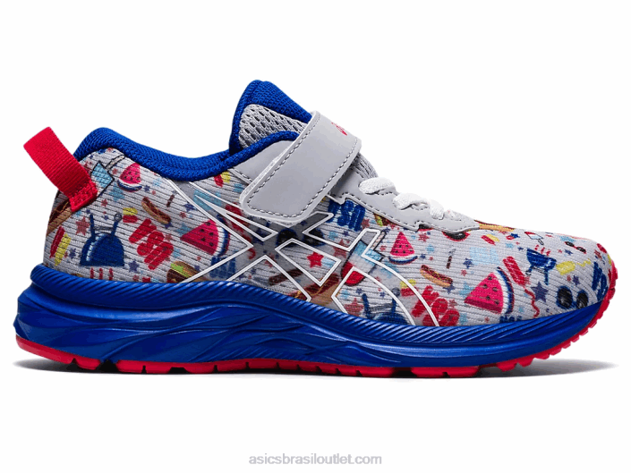 pré noosa tri 13 pré-escola 462T4531 piemonte cinza/branco Asics