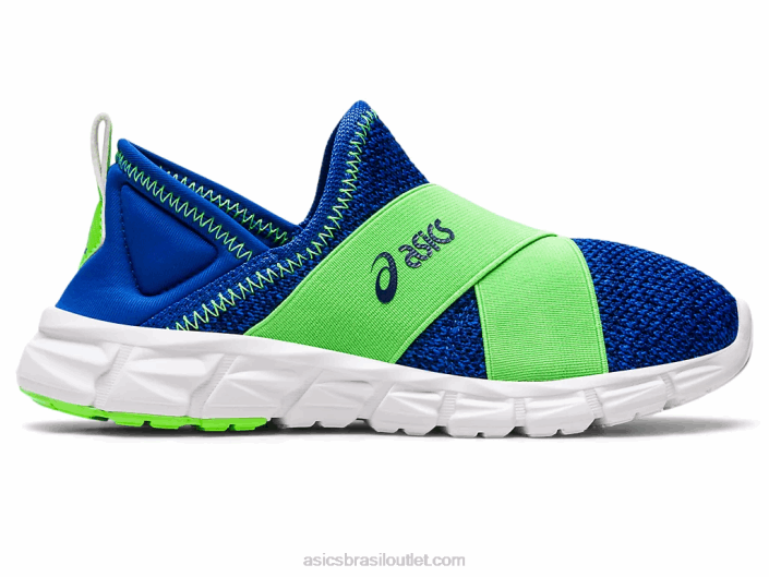 quantum lyte slip-on pré-escola 462T4437 lagartixa azul/verde ilusão Asics