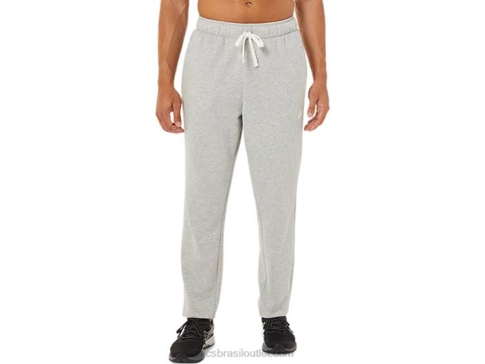 calça de lã masculina afunilada 462T1704 urze cinza claro Asics