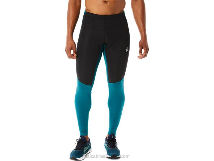 inverno masculino corre apertado 462T876 veludo pinho/performance preto Asics