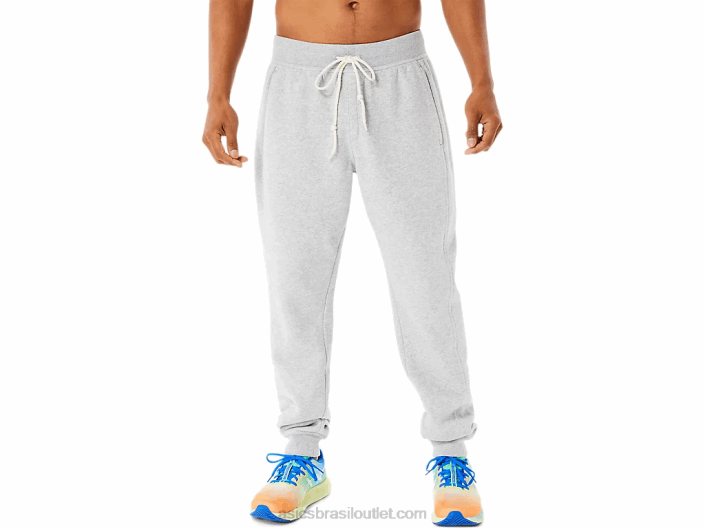 jogger de lã de domingo masculino lam 462T1338 urze cinza claro Asics