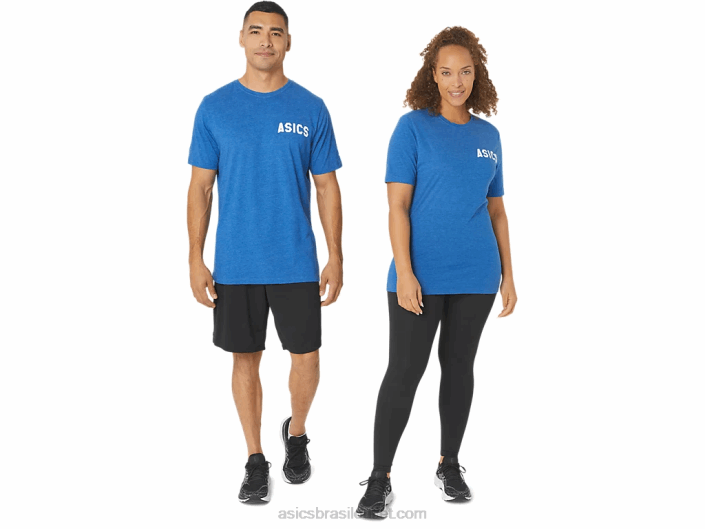 camiseta com listras do nascer do sol 462T141 passeio do lago Asics