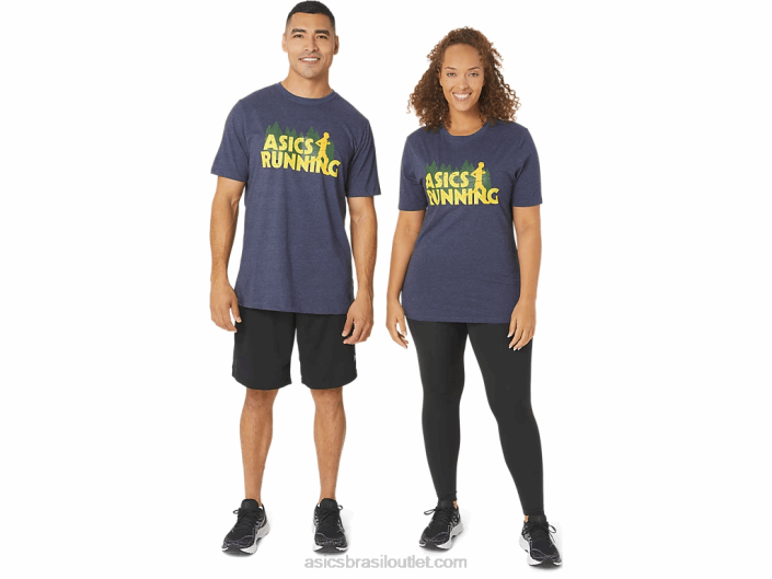 camiseta de corrida em trilha evergreen 462T803 casaco de urze Asics
