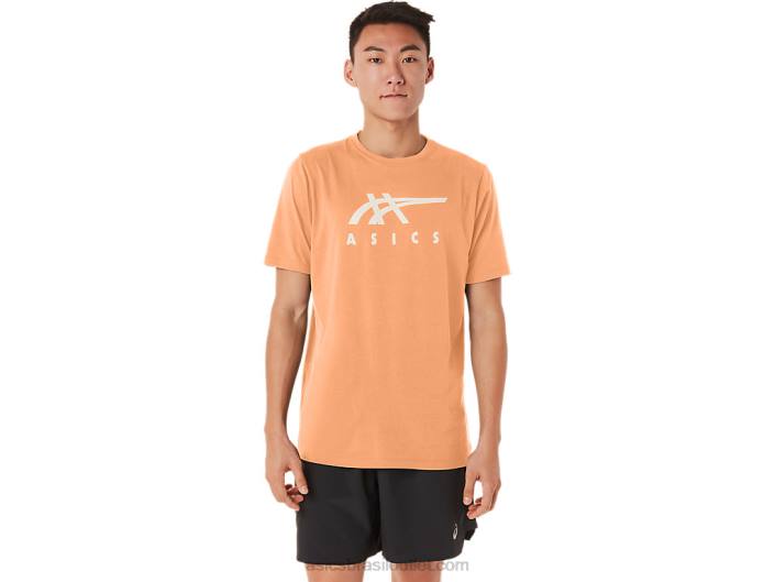 camiseta de manga curta listrada 462T70 duna de verão Asics