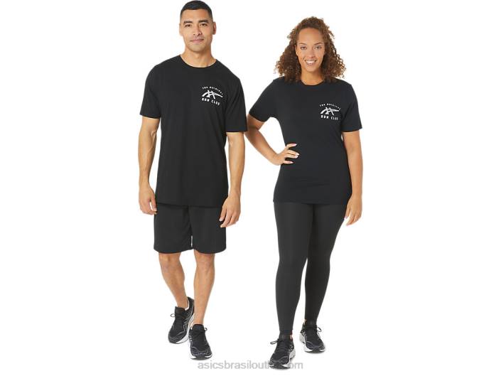 camiseta orc luminous small logo ss 462T800 desempenho preto Asics
