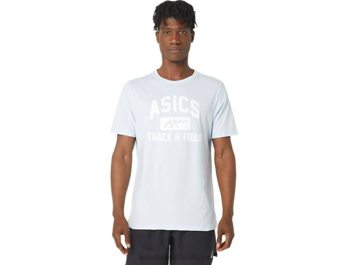 camiseta unissex com gráfico de atletismo 462T179 céu macio Asics