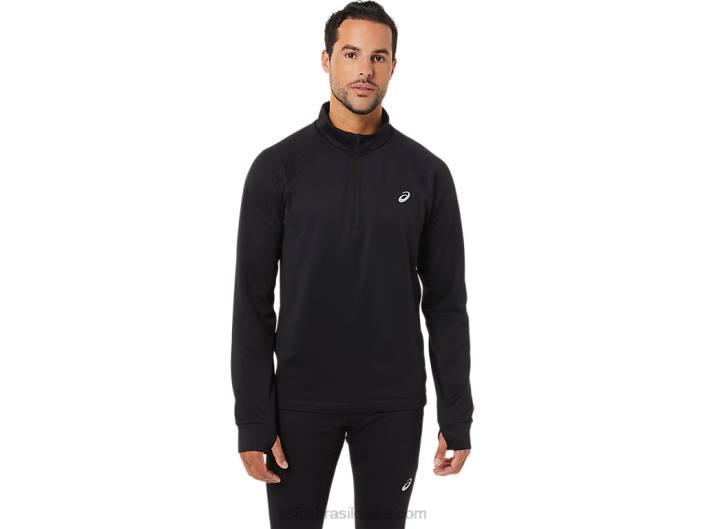 casaco thermopolis inverno 1/2 fecho de correr para homem 462T1708 desempenho preto Asics