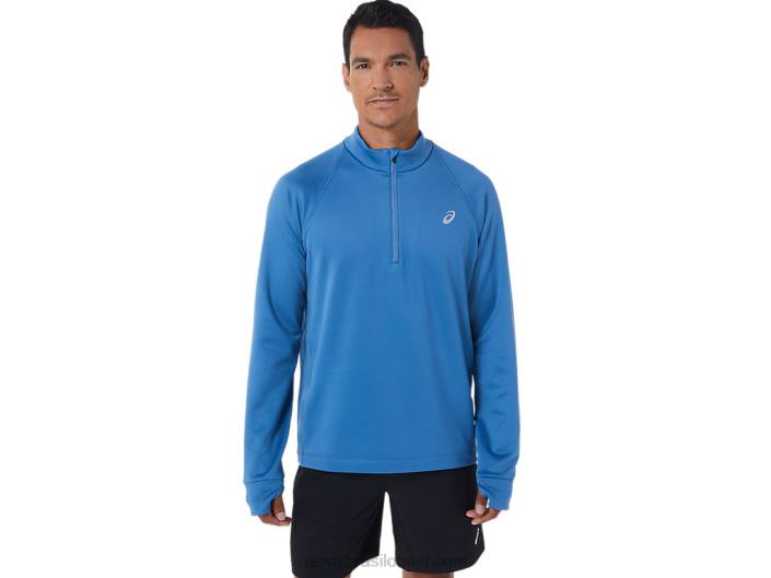 casaco thermopolis inverno 1/2 fecho de correr para homem 462T836 azul Asics