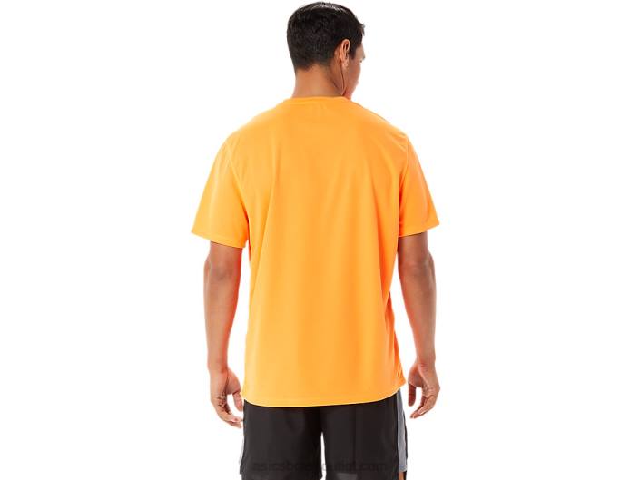 lam ready-set ii masculino manga curta 462T1342 laranja chocante Asics
