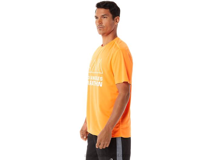 lam ready-set ii masculino manga curta 462T1342 laranja chocante Asics
