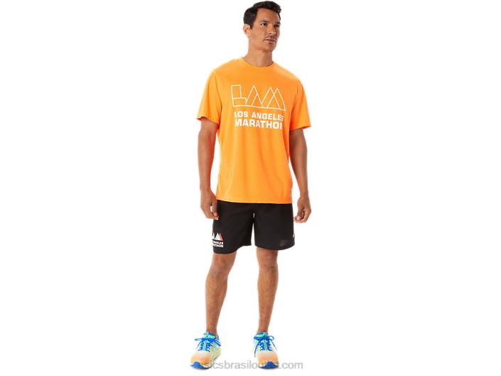 lam ready-set ii masculino manga curta 462T1342 laranja chocante Asics