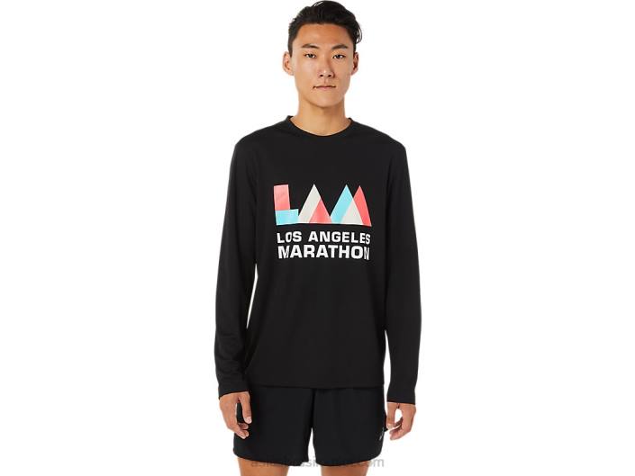 lam ready-set ii masculino manga longa 462T1638 desempenho preto Asics