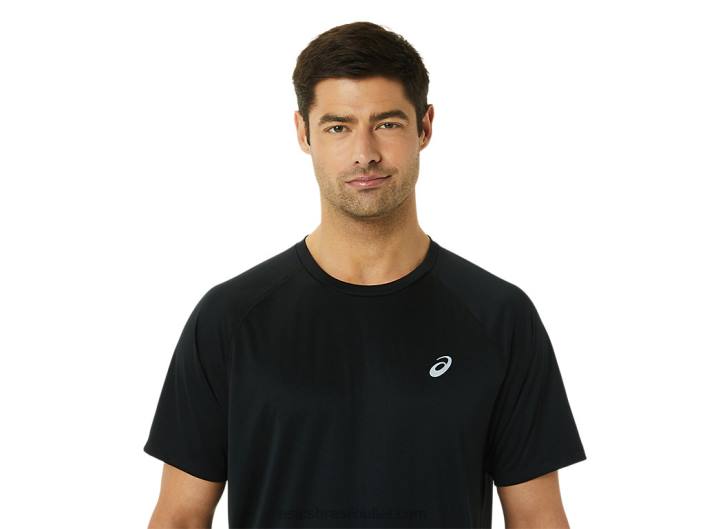 manga curta lyte pronto para homem 462T1417 desempenho preto Asics