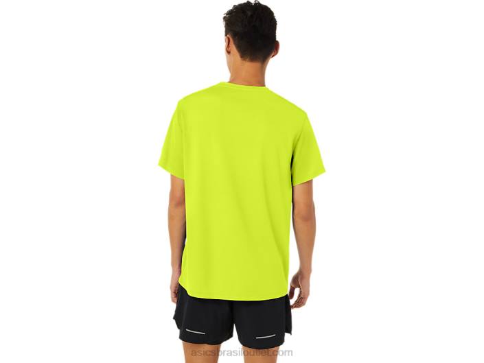 manga curta masculina la marathon 462T1625 amarelo de segurança Asics